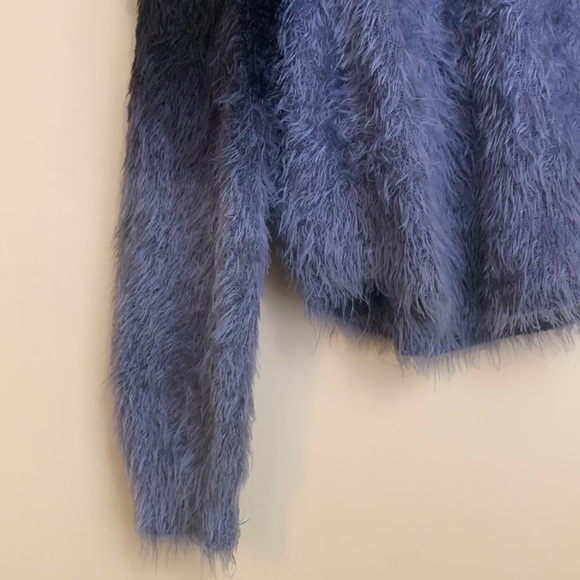 Cecico | Teddy Fuzzy Furry Ombre Stretchy Long Sleeve Round Neck Sweater L - Picture 15 of 17